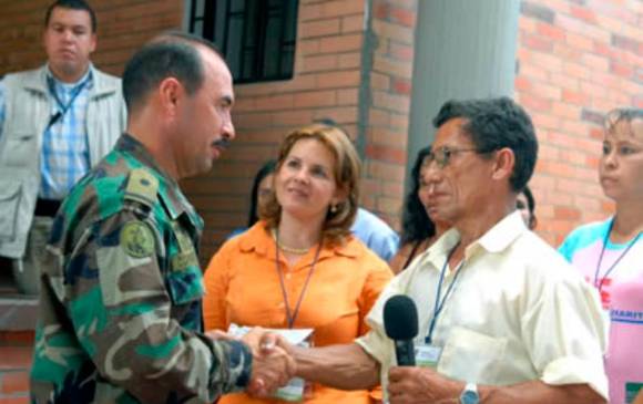 El general (r) Paulino Coronado Gámez en un evento en Cúcuta, en abril de 2007. FOTO PRESIDENCIA