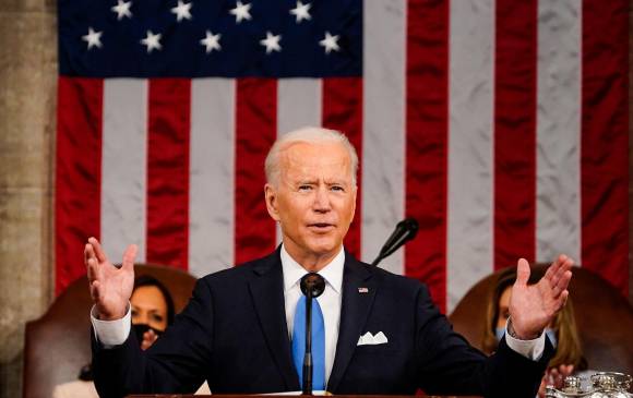 Joe Biden cumple este jueves 100 en la presidencia de Estados Unidos. FOTO EFE