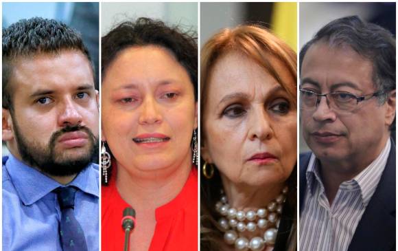 Inti Asprilla, Angélica Lozano, Ángela M. Robledo y Gustavo Petro protagonizaron fuertes cruces de mensajes a pocas horas del cierre de listas al Congreso de la República. FOTO Colprensa