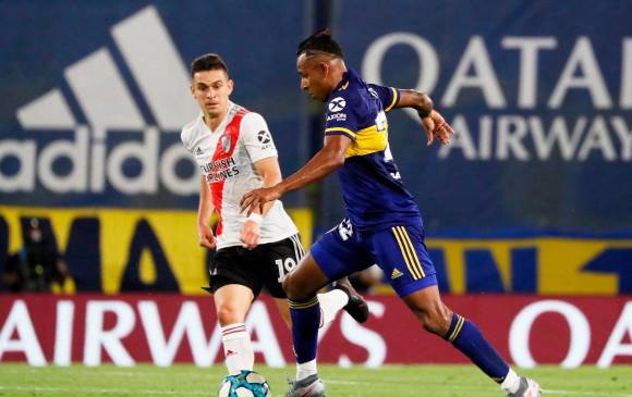 Sebastián Villa y Santos Borré anotaron en el Superclásico. FOTO: @BocaJrsOficial