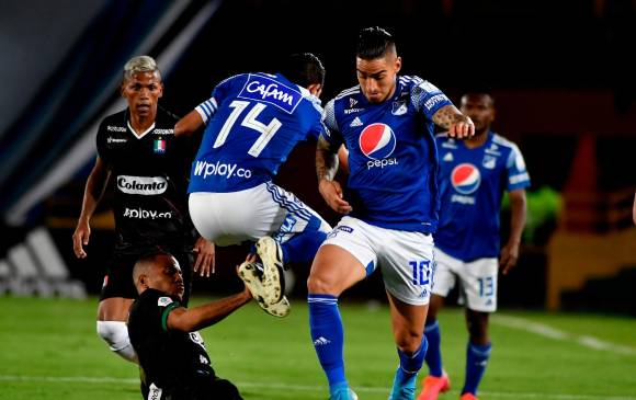 Millonarios y Pereira definen este martes, en El Campín, el campeón de la Liguilla Betplay, duelo previsto para las 8:00 de la noche. FOTO DIMAYOR