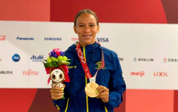 Darian Faisury Jiménez ganó bronce en los Paralímpicos de Tokio, en la prueba de los 400 metros. FOTO cortesía comité paralímpico