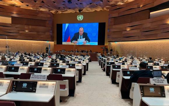 Discurso del canciller ruso Sergev Lavrov ante Naciones Unidas. FOTO: EFE