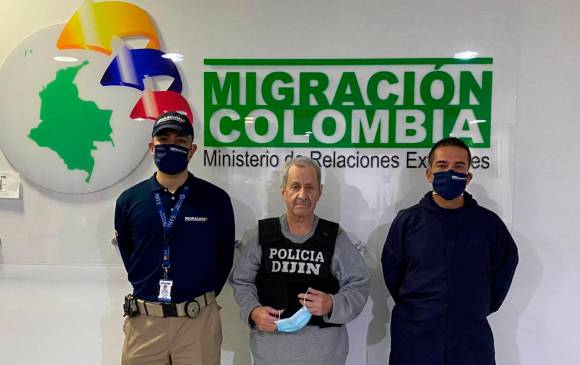 A sus 72 años el exjefe paramilitar Hernán Giraldo seguirá detenido en Colombia tras pagar su condena en EE.UU. FOTO MIGRACIÓN COLOMBIA
