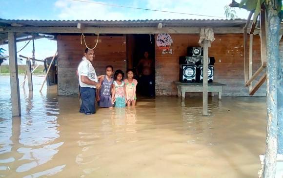 Así fue la inundación causada por la lluvia en Carepa, Antioquia, el pasado 20 de diciembre. FOTO: CORTESÍA DEL DAGRÁN.