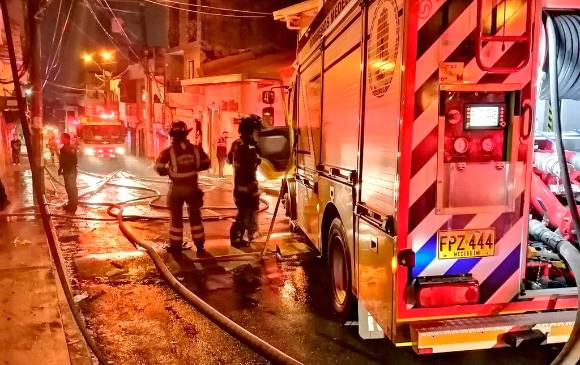 Mientras que la casa cural se consumió por completo, la parroquia principal y el despacho parroquial, que están contiguos a la casa cural, no sufrieron daños. FOTO: CORTESÍA DAGRD