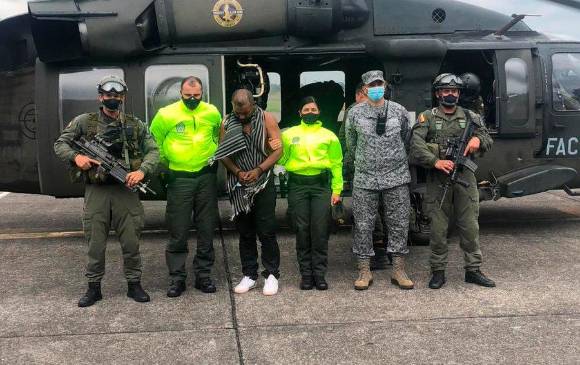 Las autoridades reportaron la captura, en Puerto Gaitán, Meta, de Rubén Darío Meléndez Beltrán alias “Porrón”. FOTO CORTESÍA POLICÍA NACIONAL 