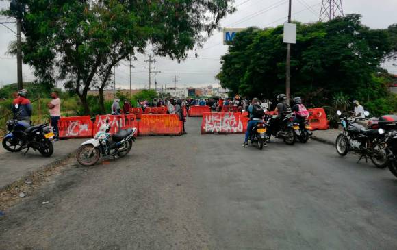 El corredor vial al sector de Juanchito, es uno de los bloqueados. FOTO COLPRENSA- EL PAÍS