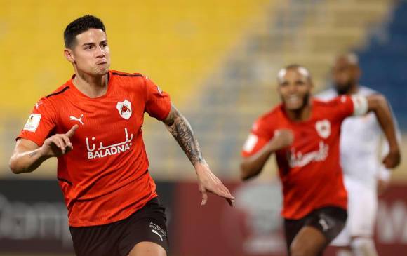 El colombiano marcó a los 92 minutos para el triunfo del Al Rayyan ante Umm Salal, por los octavos de final de la Copa del Emir de Qatar.m FOTO TOMADA @ALRAYYAN