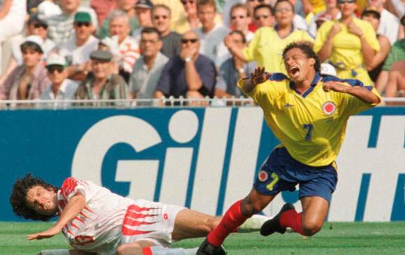 Con la Selección Colombia en el Mundial de Francia del 98. FOTO 