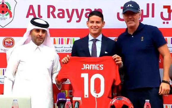 James Rodríguez lucirá el número 10 en su nuevo equipo. FOTO: TWITTER Al-Rayyan 