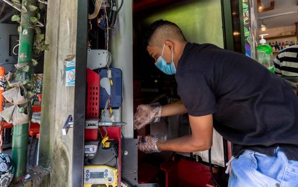 Así se ve la máquina en su interior. FOTO Camilo Suárez