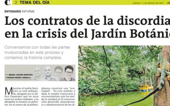 Alcaldía dio el brazo a torcer en contratación con el Jardín Botánico