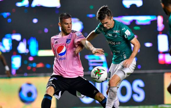 Deportivo Cali y Millonarios juegan el último duelo del fútbol profesional colombiano en la temporada 2020. FOTO DIMAYOR