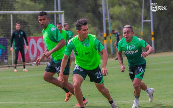 Alex Castro durante uno de los entrenamientos de esta semana. FOTO ATLÉTICO NACIONAL
