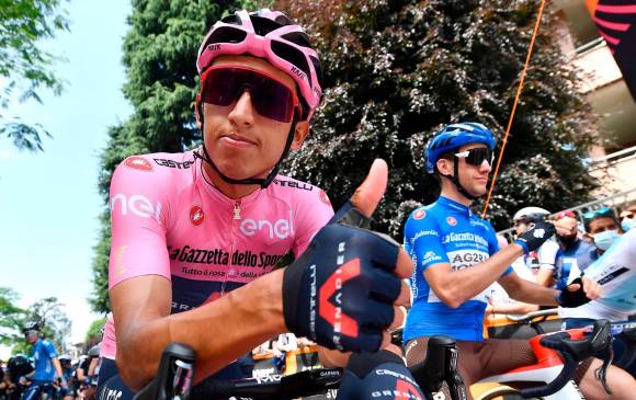 Bernal suma once días en el liderato del Giro, en el cual su equipo ha sido fundamental para tener control de la carrera. FOTO EFE