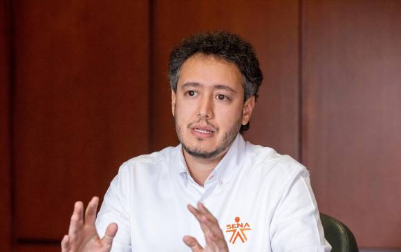 Hernán Fuentes, director de Empleo, Trabajo y Emprendimiento del Sena, dijo que hay $23.000 millones este año para cerrar brechas laborales. FOTO edwin bustamante