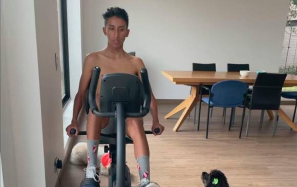 El corredor colombiano sigue con su recuperación. Sorprende, en tan poco tiempo, los avances de su salud. FOTO tomada instagram 