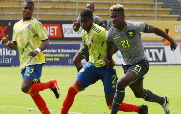 La Selección Colombia sub-20 jugó esta semana dos amistosos con su similar de Ecuador como preparación para este evento. FOTO TOMADA DE TWITTER @LaTri
