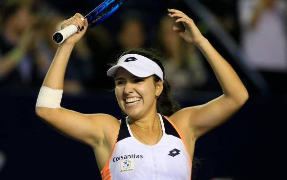 María Camila Osorio festeja el paso a na neva final. FOTO WTA MONTERREY