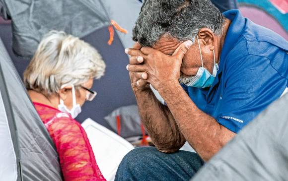 En los albergues los desplazados piden ayuda humanitaria e internacional ante la crisis que desbordó la zona. FOTO Julio Herrera