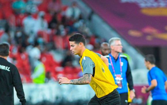 James en la previa de la final de la Copa de Qatar. FOTO @AlrayyanSC