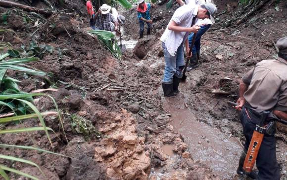 En el municipio de Nariño las lluvias han afectado acueductos veredales y vías tericarias. FOTO DAGRAN