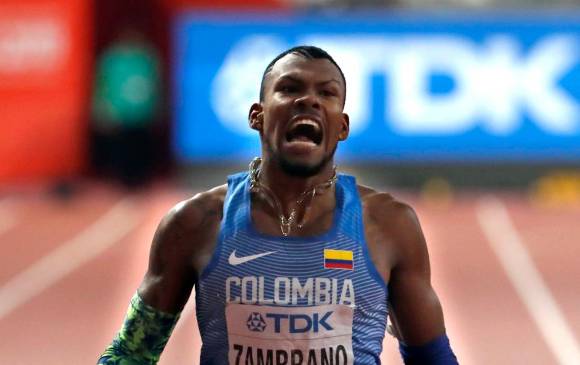 Anthony Zambrano, figura entre los velocistas del mundo. FOTO EFE