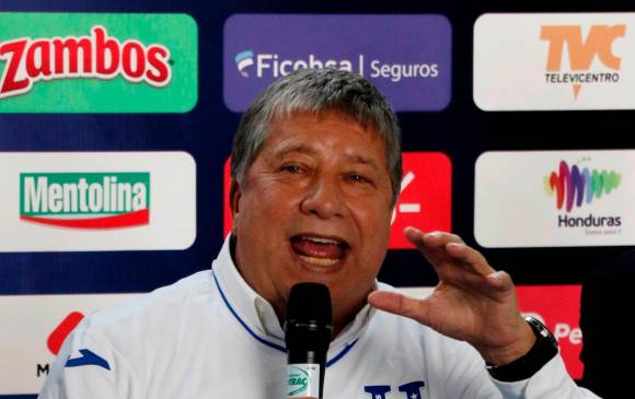 El técnico Hernán Darío Bolillo Gómez, durante su presentación como entrenador de Honduras. Es su quinta selección. FOTO efe