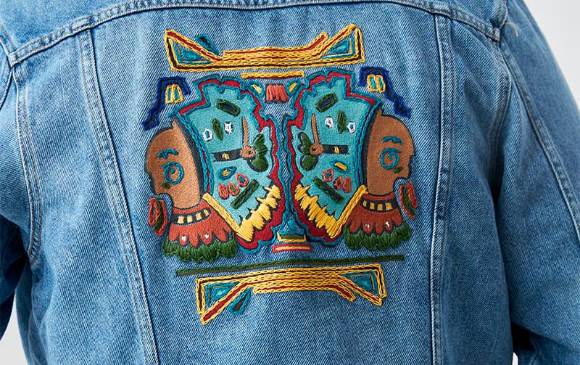 Así lucen los tejidos en las chaquetas. FOTO Cortesía Americanino