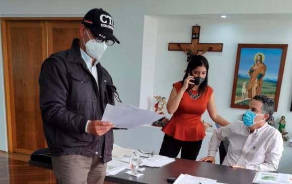 El gobernador Aníbal Gaviria fue capturado por funcionarios de la Fiscalía este miércoles. FOTO CORTESÍA