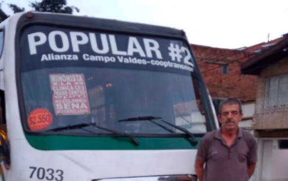 Jesús María Hoyos Giraldo, el conductor que emocionó con su gesto en redes sociales. FOTO: CORTESÍA