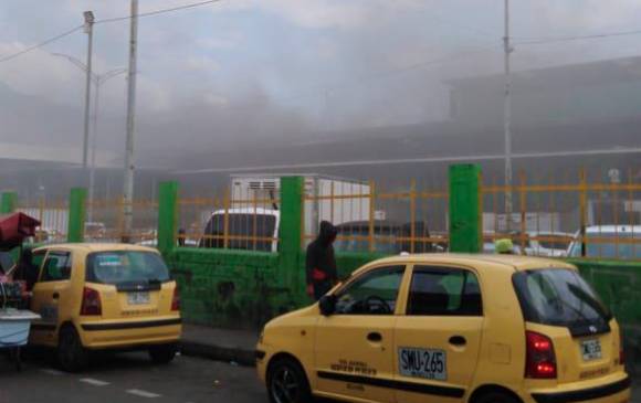 Dos lesionados dejó incendio en la plaza Minorista de Medellín