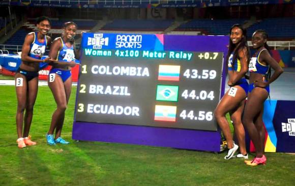 Las integrantes del relevo le dieron alegría a Colombia. En este deporte suma 2 oros, 4 platas y 10 bronces. FOTO cortesía