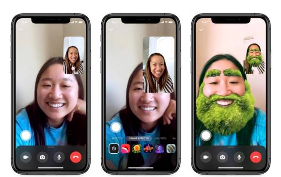 Con los efectos de realidad aumentada en las videollamadas en Messenger la experiencia de los usuarios será más divertida, dijo la compañía. FOTO Facebook 