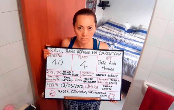 La actriz Aida Morales grabó desde su casa. Solo hubo una escena en exteriores. FOTO Cortesía