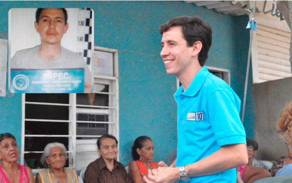 Enrique Vives es conocido en Santa Marta por su faceta de empresario y, además, fue candidato a un concejo. Ahora (foto detalle) está preso acusado de homicidio. FOTO cortesía