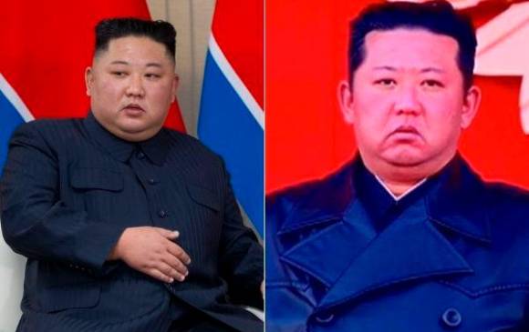 Cambios en el aspecto físico del líder supremo de Corea del Norte Kim Jong-un. FOTOS: Getty y captura de video de EFE