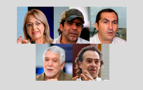 Los cinco integrantes de la coalición Equipo por Colombia. FOTO COLPRENSA Y ARCHIVO.