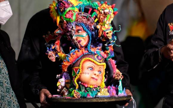 “Latinoamérica” es una de las más de cien esculturas gigantes que estarán exhibidas en Pasto hasta el próximo 10 de enero. FOTO COLPRENSA