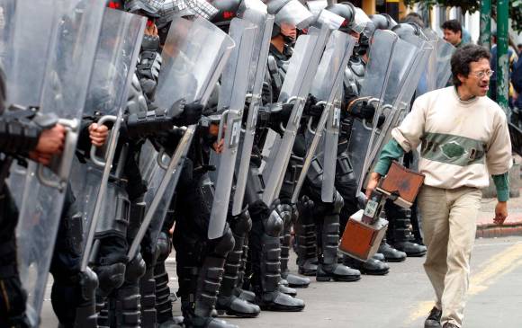 Los hechos ocurrieron el 9 y 10 de septiembre en Bogotá, tras la muerte Javier Ordóñez. Foto: Oscar Pérez-Colprensa .
