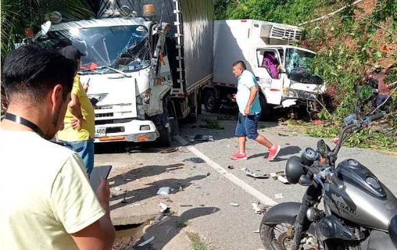 El accidente ocurrió en jurisdicción del municipio de San Luis. FOTO CORTESÍA DENUNCIAS ANTIOQUIA