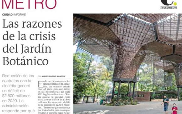 Alcaldía dio el brazo a torcer en contratación con el Jardín Botánico