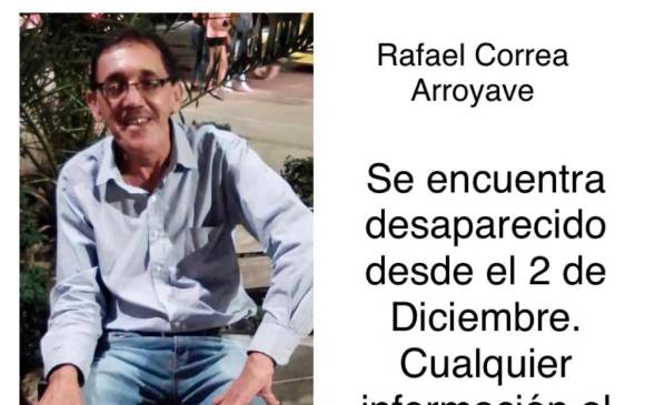 Rafael está desaparecido desde el 2 de diciembre. Foto: Cortesía. 