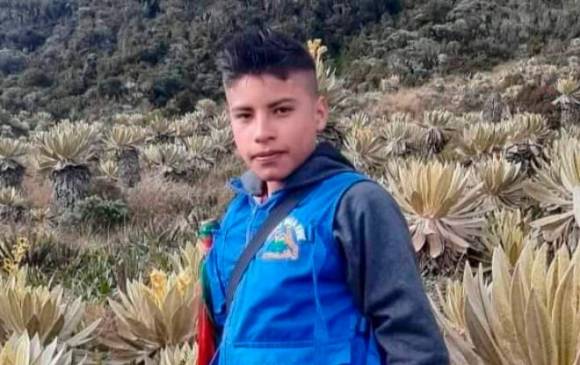 Breiner Cucuñame, de 14 años, fue asesinado el pasado 15 de enero en Las Delicias, un resguardo indígena del Cauca. FOTO Cortesía