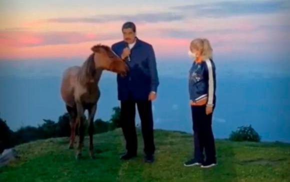 Maduro compartió el video hablando con el caballo en redes sociales. Foto: Tomada de Instagram.