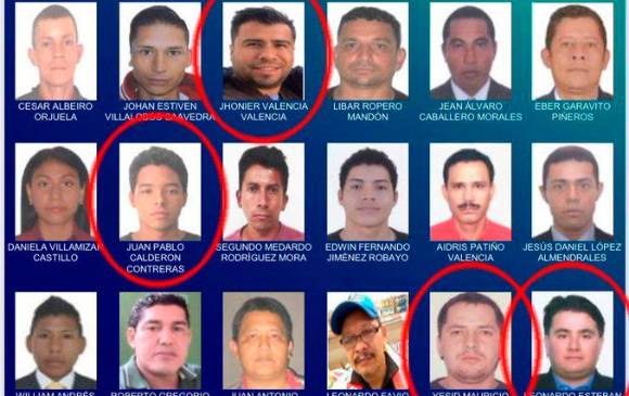 Según la Policía, en el cartel de los presuntos abusadores de niños y adolescentes hay cuatro de Antioquia. FOTO Cortesía Policía