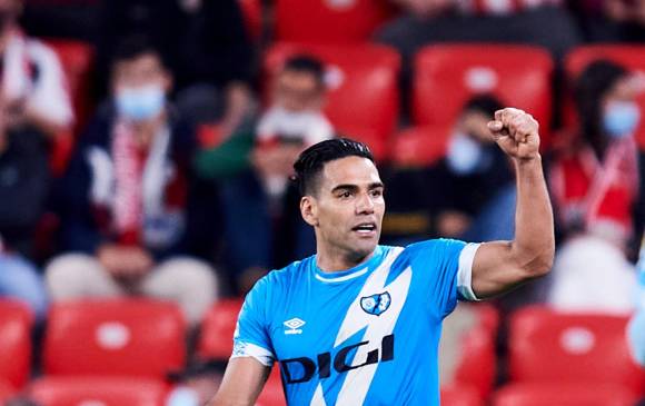 Este será el tercer partido que Falcao García dispute con la dorsal 3 del Rayo Vallecano. Foto: Juan Manuel Serrano Arce.