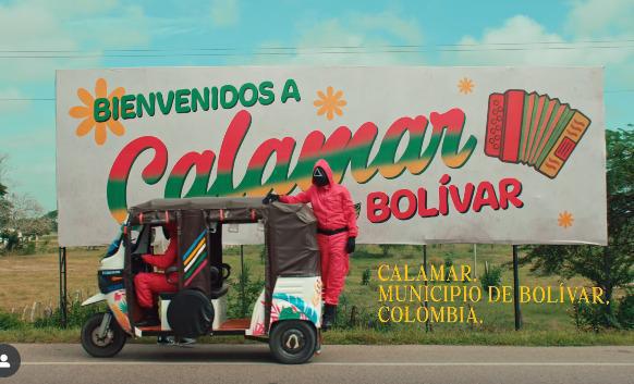 Pieza publicitaria de la serie El juego del Calamar. FOTO: imagen tomada de redes.