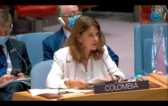 Marta Lucía Ramírez se mostró sorprendida por el reclamo de Naciones Unidas por la implementación. FOTO colprensa